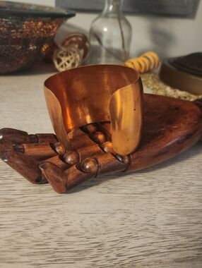 VINTAGE HANDCRAFTED ARTS & CRAFTS  COPPER CUFF BRACELET  Unbranded.